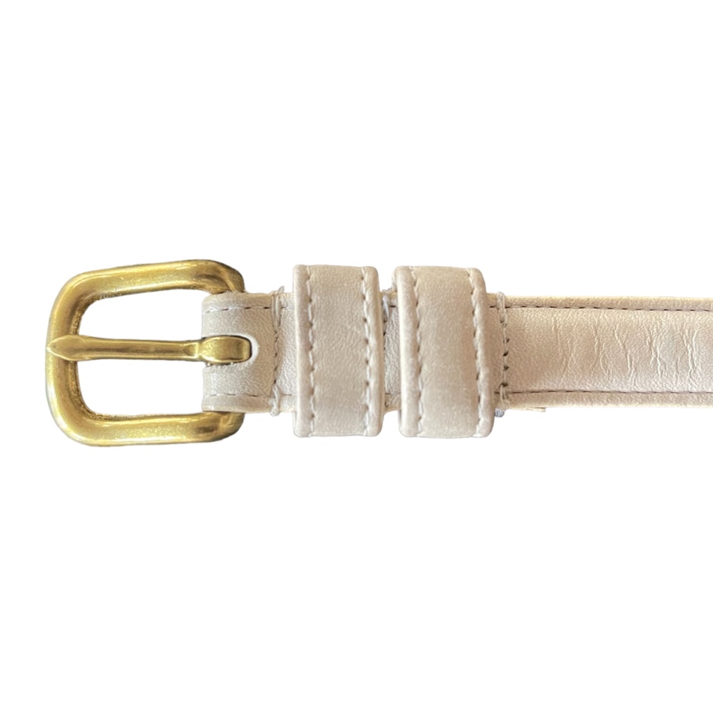 🔥🤍COACH vintage white leather belt size Small. Brass buckle. EUC! Made in NYC